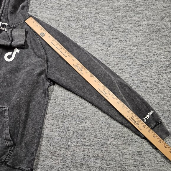 TikTok Creator Gray Acid Wash Pullover Hoodie Lane Seven Adult Large Cotton - Picture 11 of 11